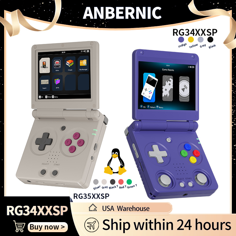 Retro Gaming Hdmi - Anbernic RG34XXSP RG35XXSP Flip Console de
