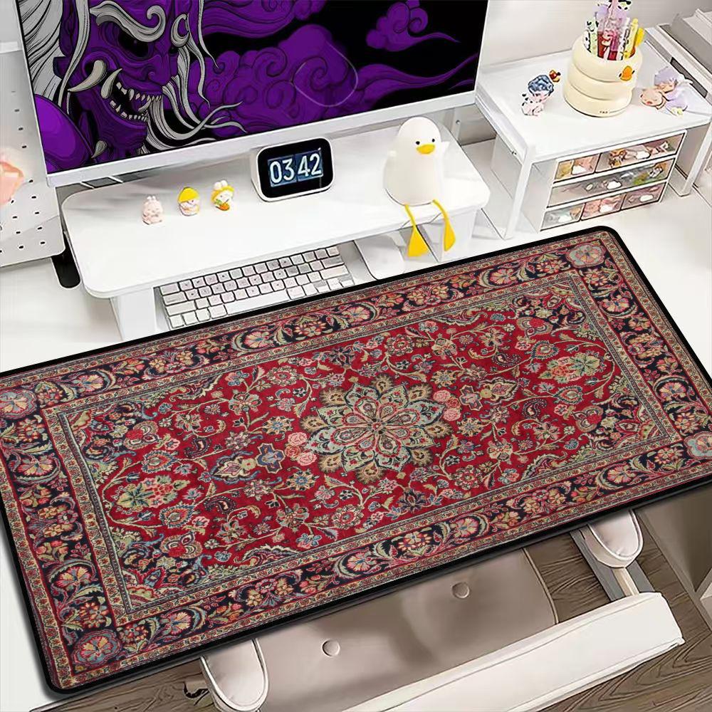 Retro Gaming Desk - Mouse Pad Grande com Padrão de