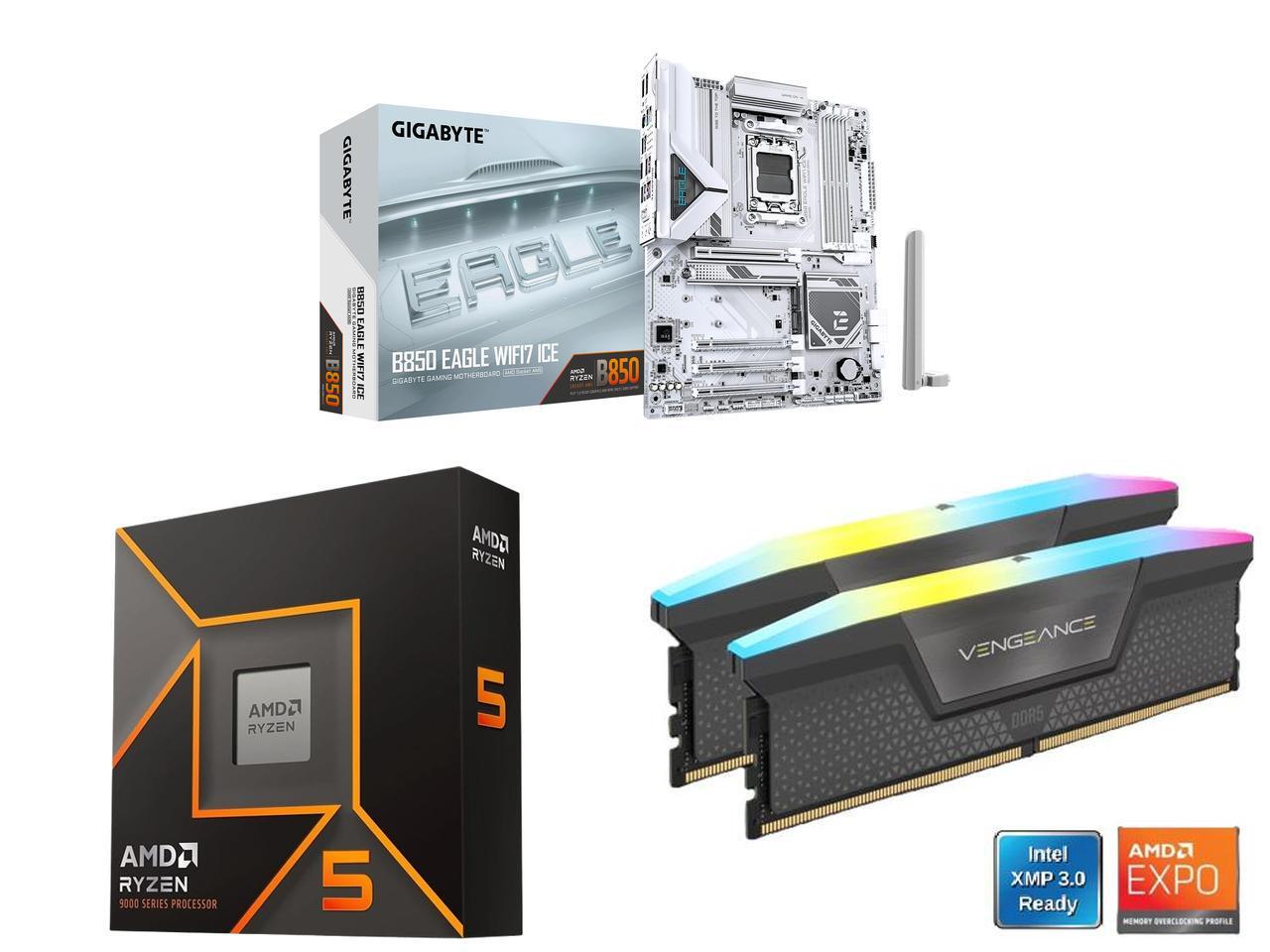 Corsair Ram Vengeance 16Gb - Placa-mãe GIGABYTE B850 EAGLE WIFI7 ICE