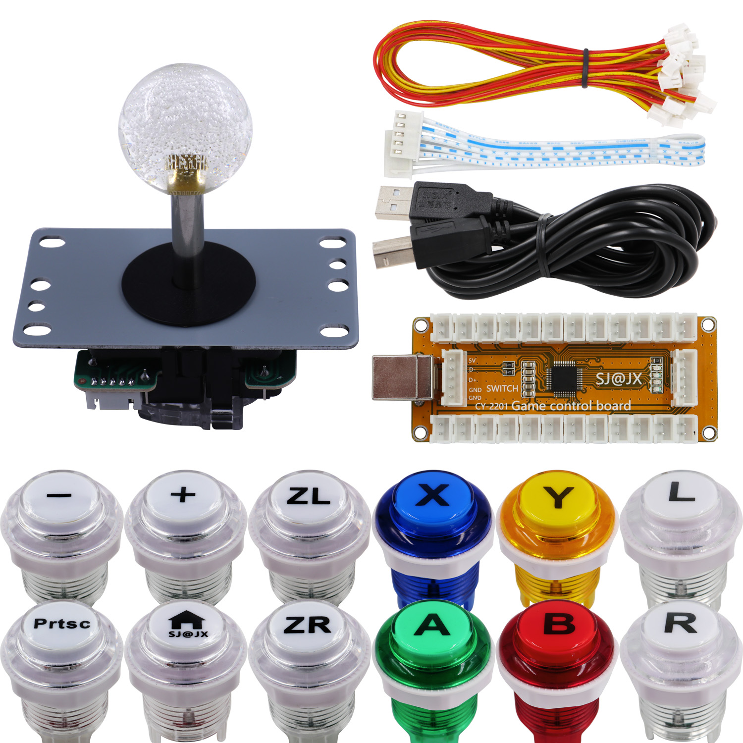 Arcade Button Kit - SJ @ JX Arcade Game Controller