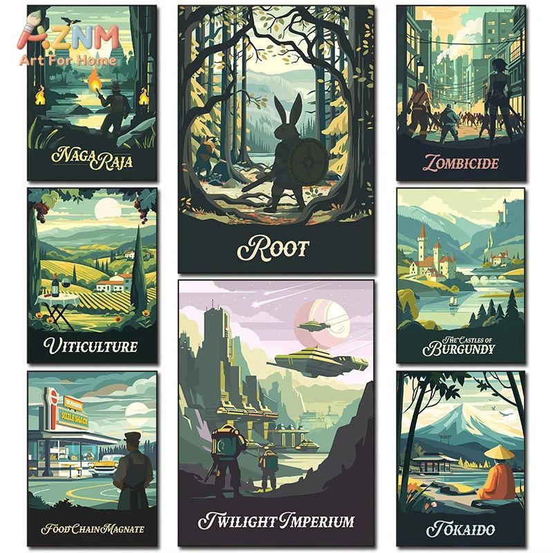 Retro Poster Gaming - AZNM Pôster de Arte em Tela