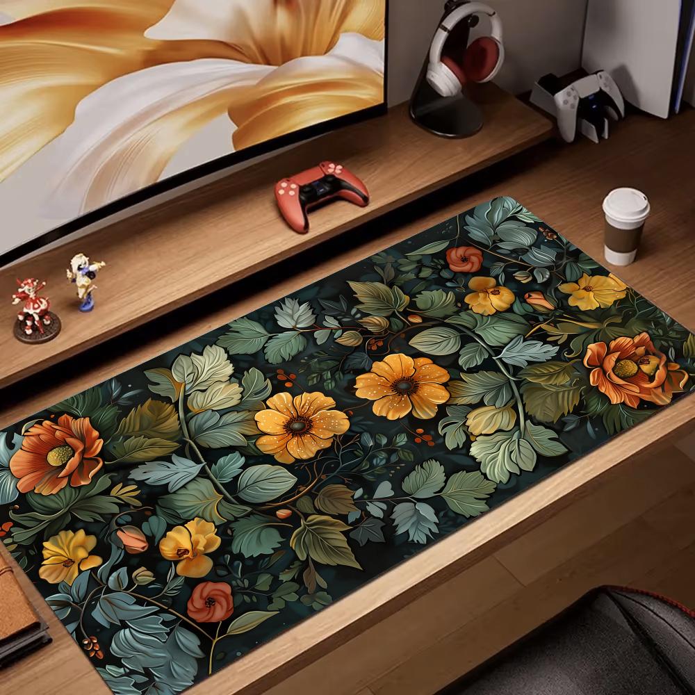 Retro Gaming Desk - Retro flor arte renderização mouse pad