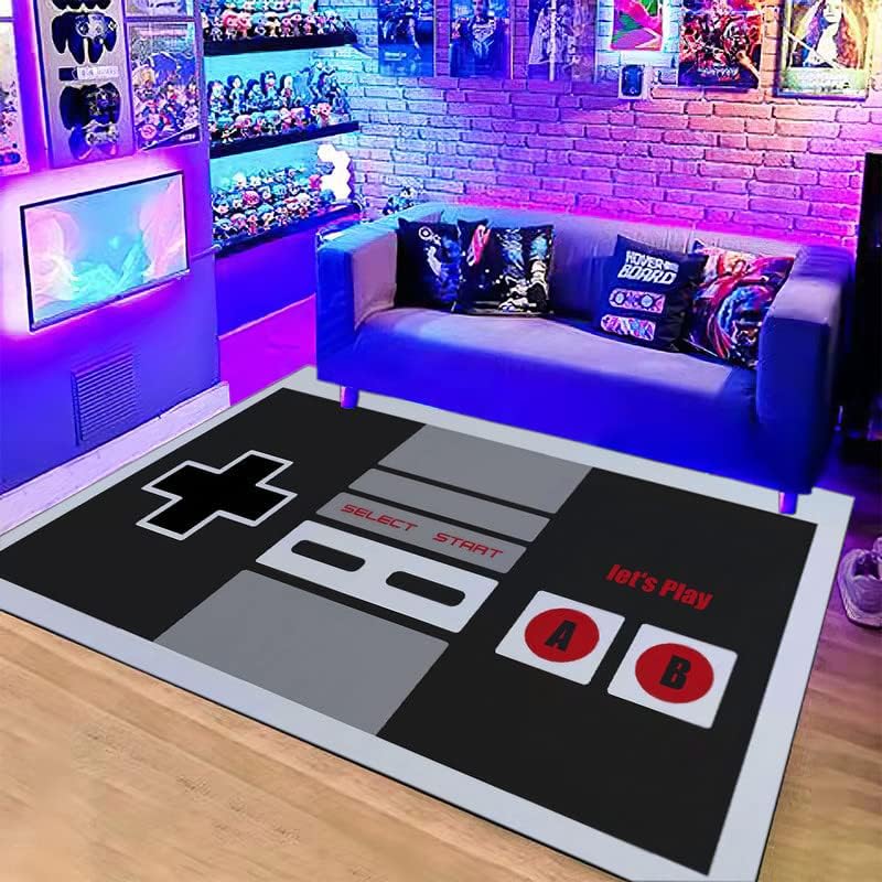 Retro Gaming Theme - Tapete Temático de Controle NES Vintage,