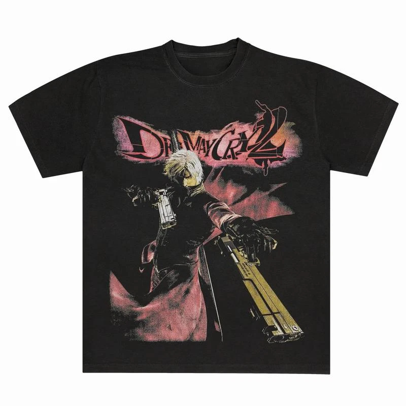 Retro Gaming Theme - Camiseta Devil May Cry 2 Dante,