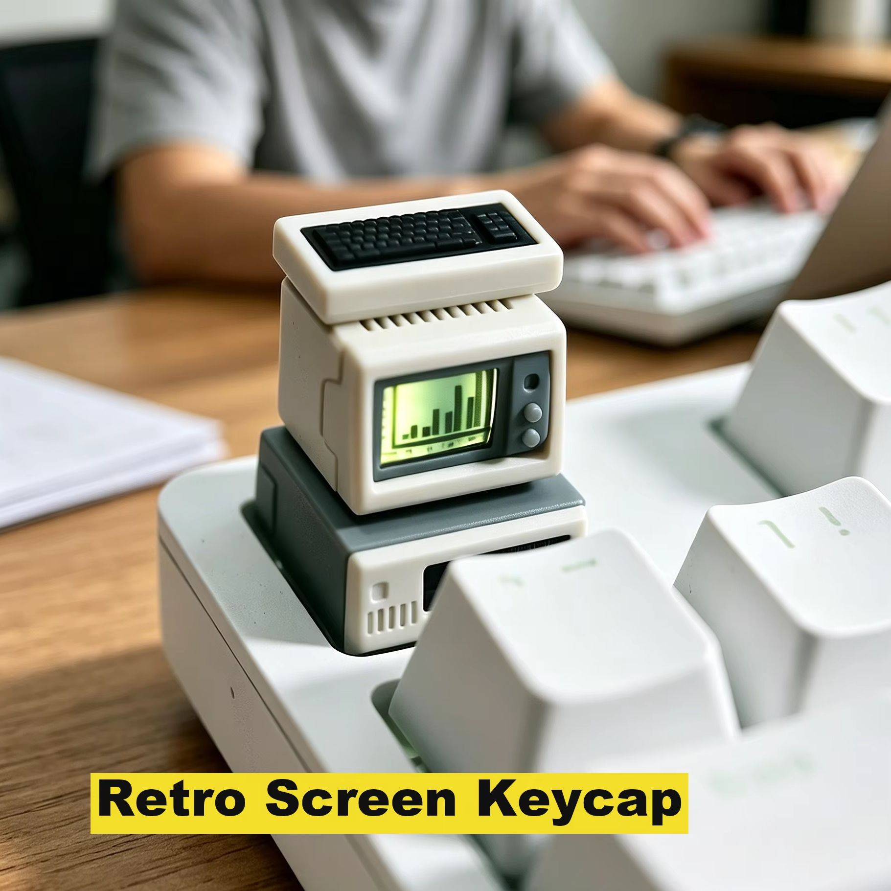 Retro Gaming Keycaps - Tecla Retro para Computador com Iluminação,