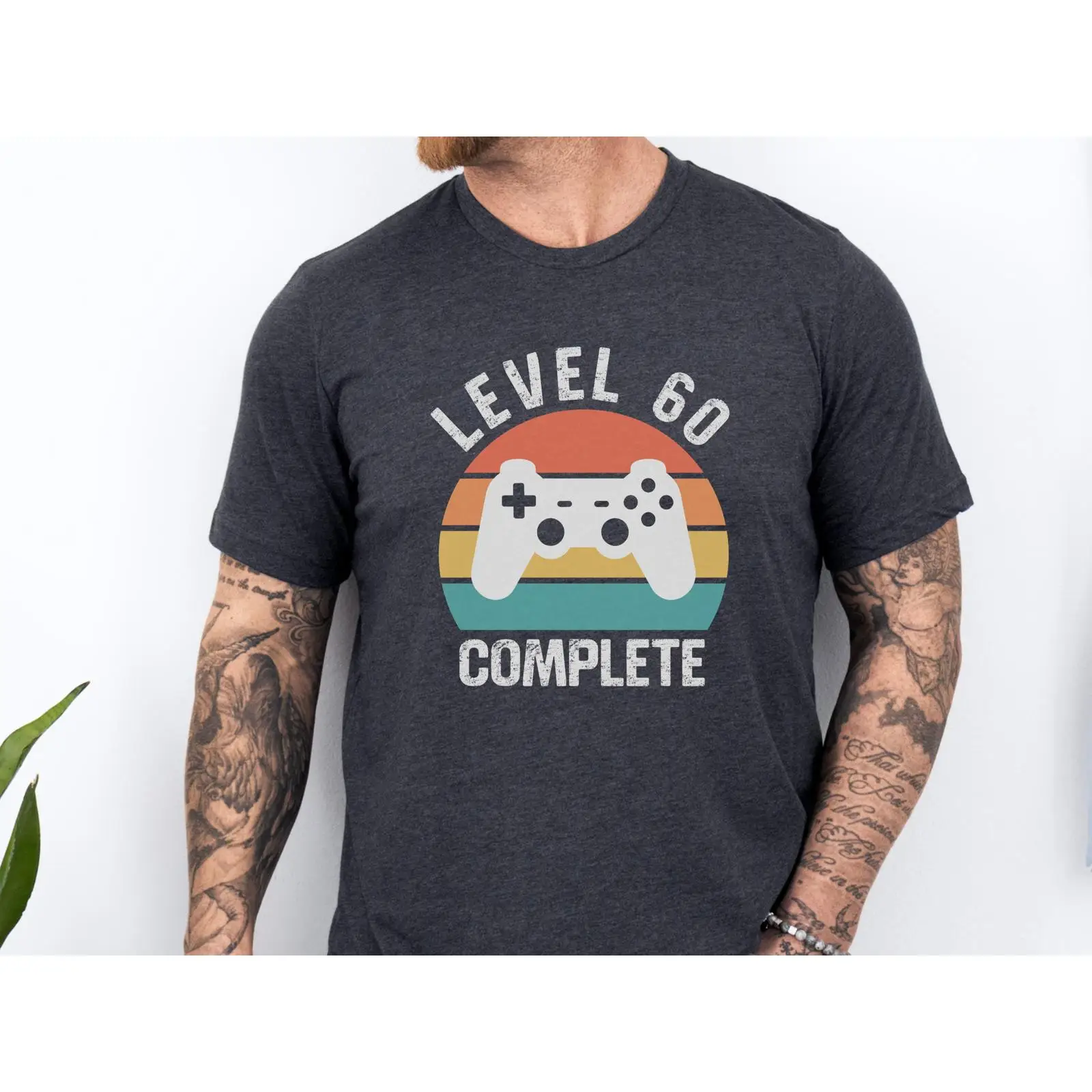 Retro Gaming Achievements - Camiseta Completa Nível 60 Retrô Gamer