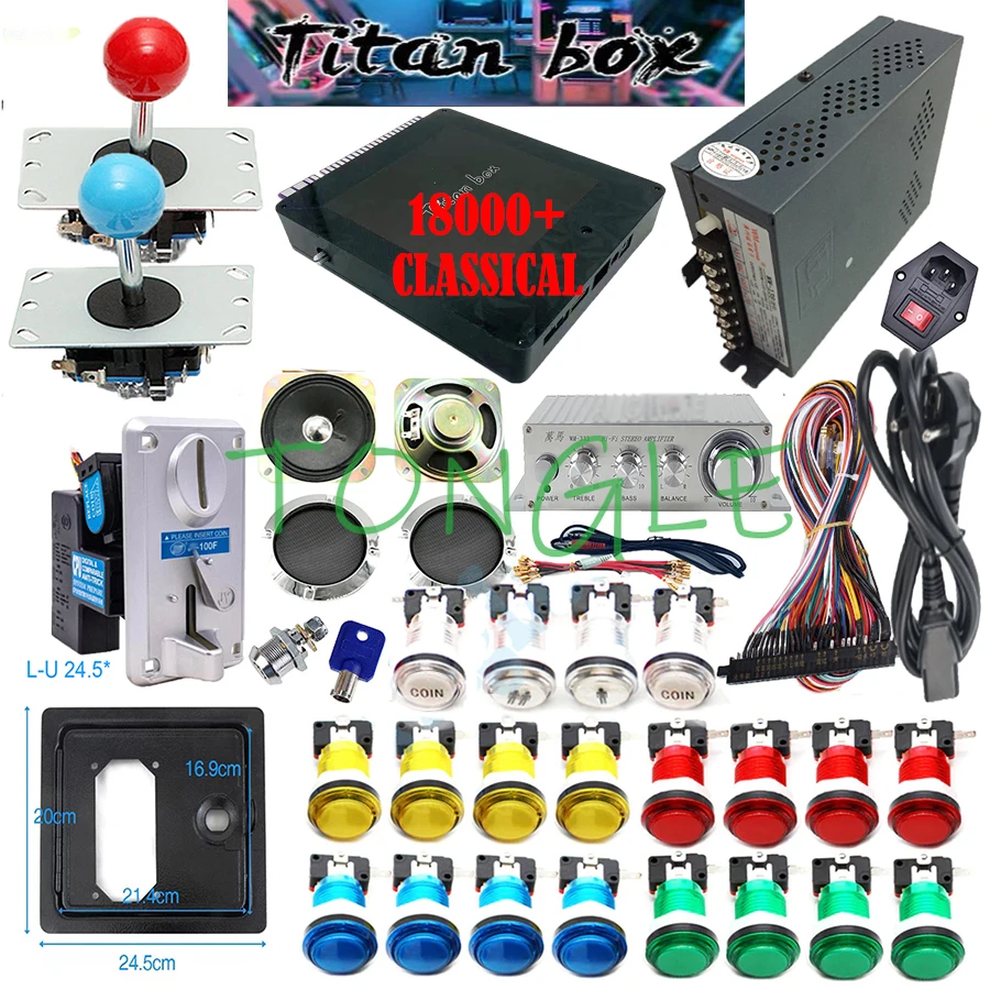Arcade Button Kit - 2 jogadores caixa titan 18000 +
