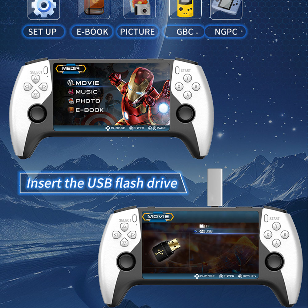 Novo Console de Jogos Portátil - Retro Gaming Tablet avaliação e preço