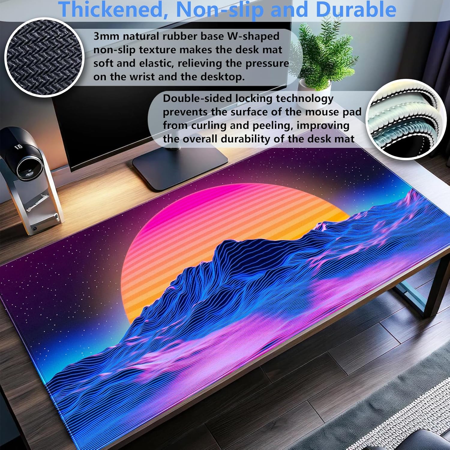 Tapete de Mesa Retro Synthwave - Retro Gaming Desk avaliação e preço