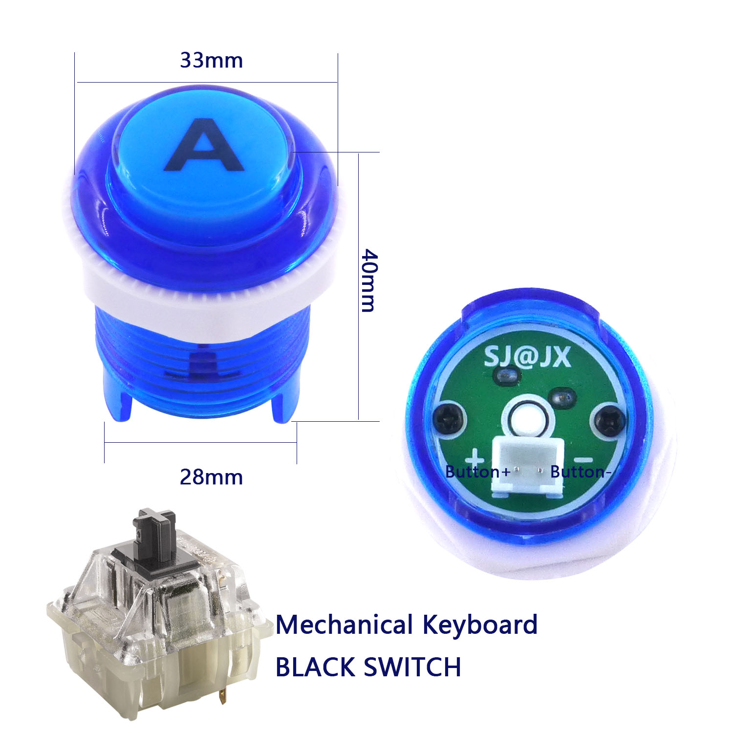 SJ @ JX Arcade botão LED Kit,  - Arcade Button Kit avaliação e preço
