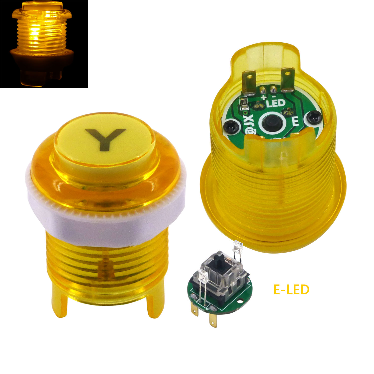 SJ @ JX Arcade botão LED Kit,  - Arcade Button Kit avaliação e preço