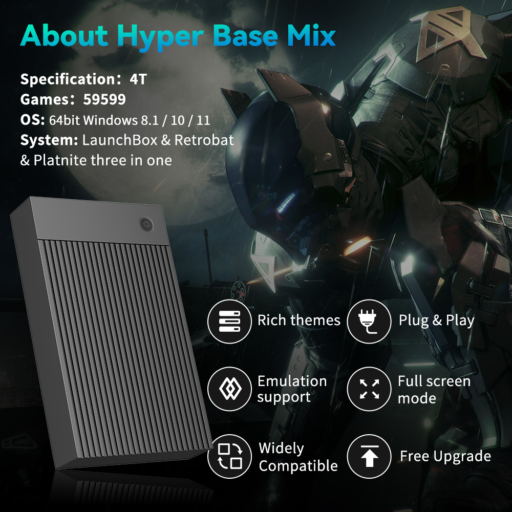 Hyper Base Mix 4TB: Novo HD de - Retro Gaming Hdd avaliação e preço