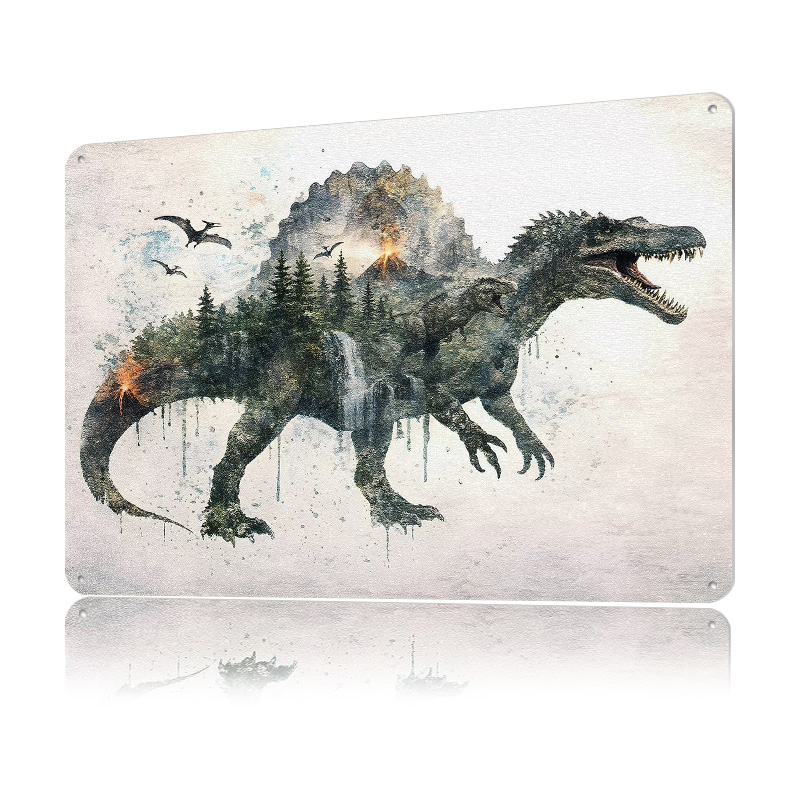 Pôster Metálico Spinosaurus, A - Retro Poster Gaming avaliação e preço