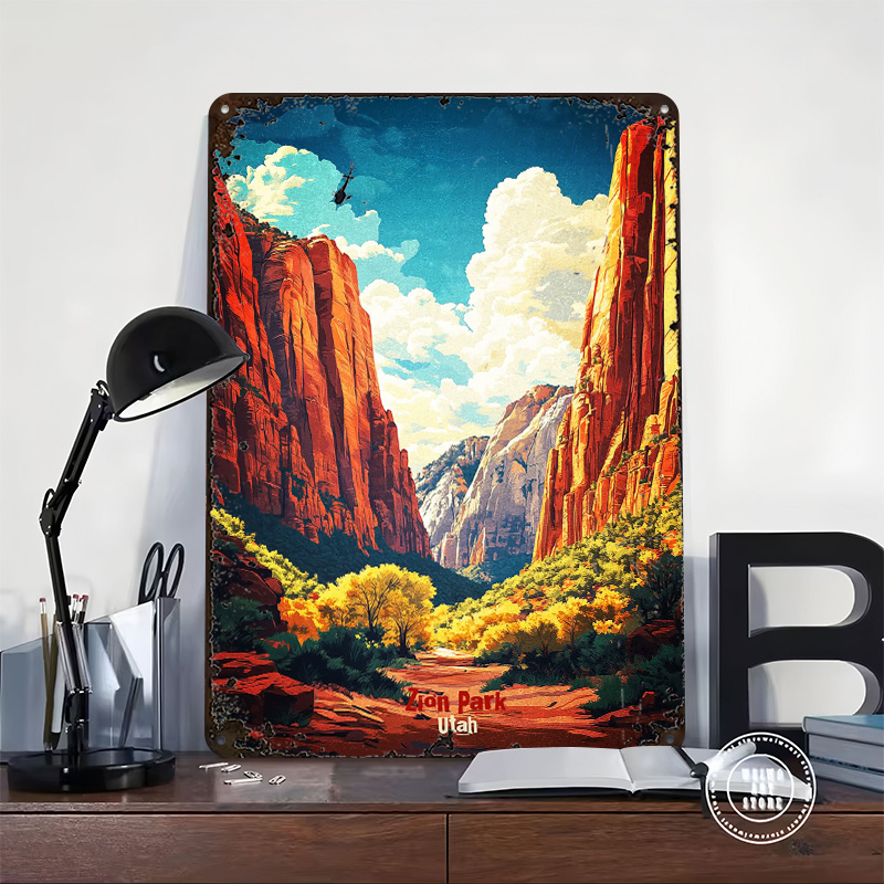 Zion parque nacional arte impr - Retro Poster Gaming avaliação e preço