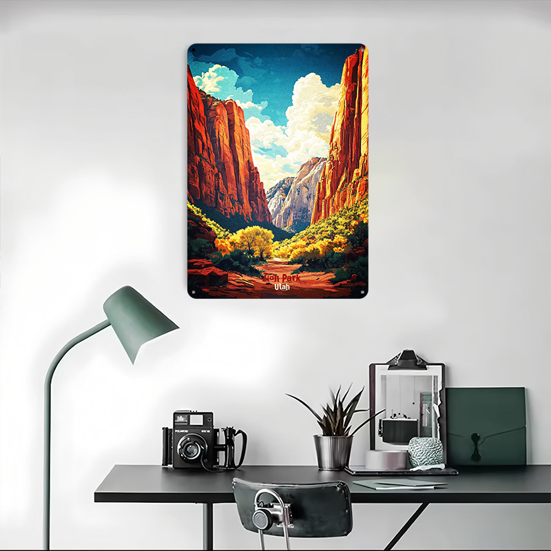 Zion parque nacional arte impr - Retro Poster Gaming avaliação e preço