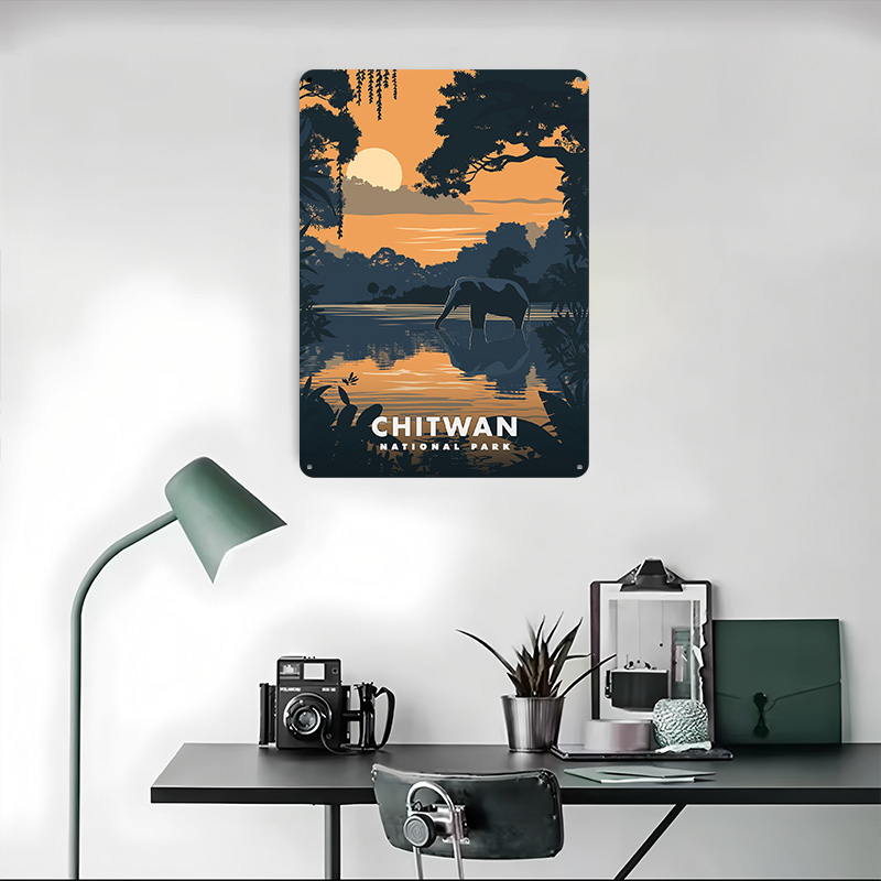 Pôster Metálico do Parque Naci - Retro Poster Gaming avaliação e preço