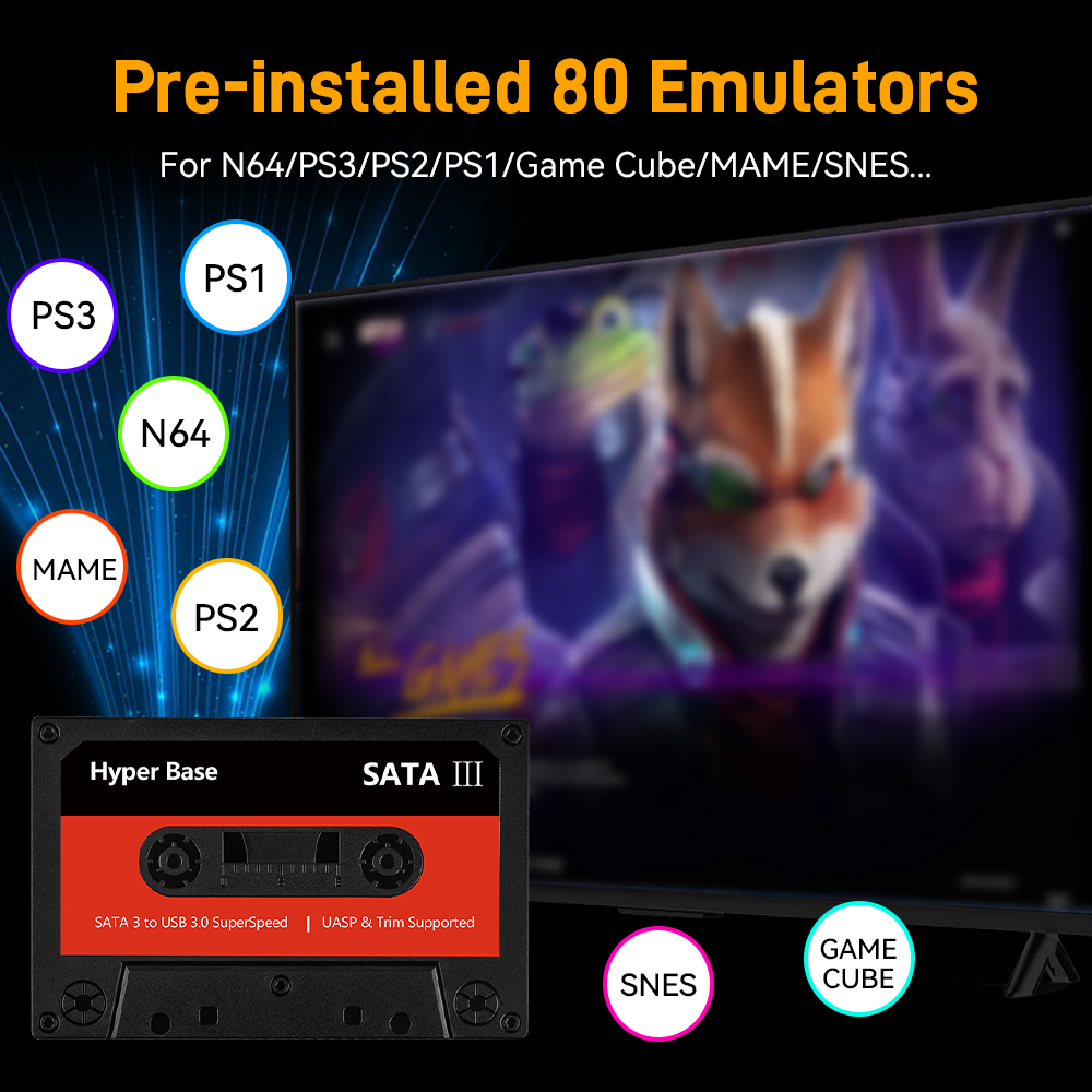 Batocera 500g/2t emulador jogo - Retro Gaming Hdd avaliação e preço
