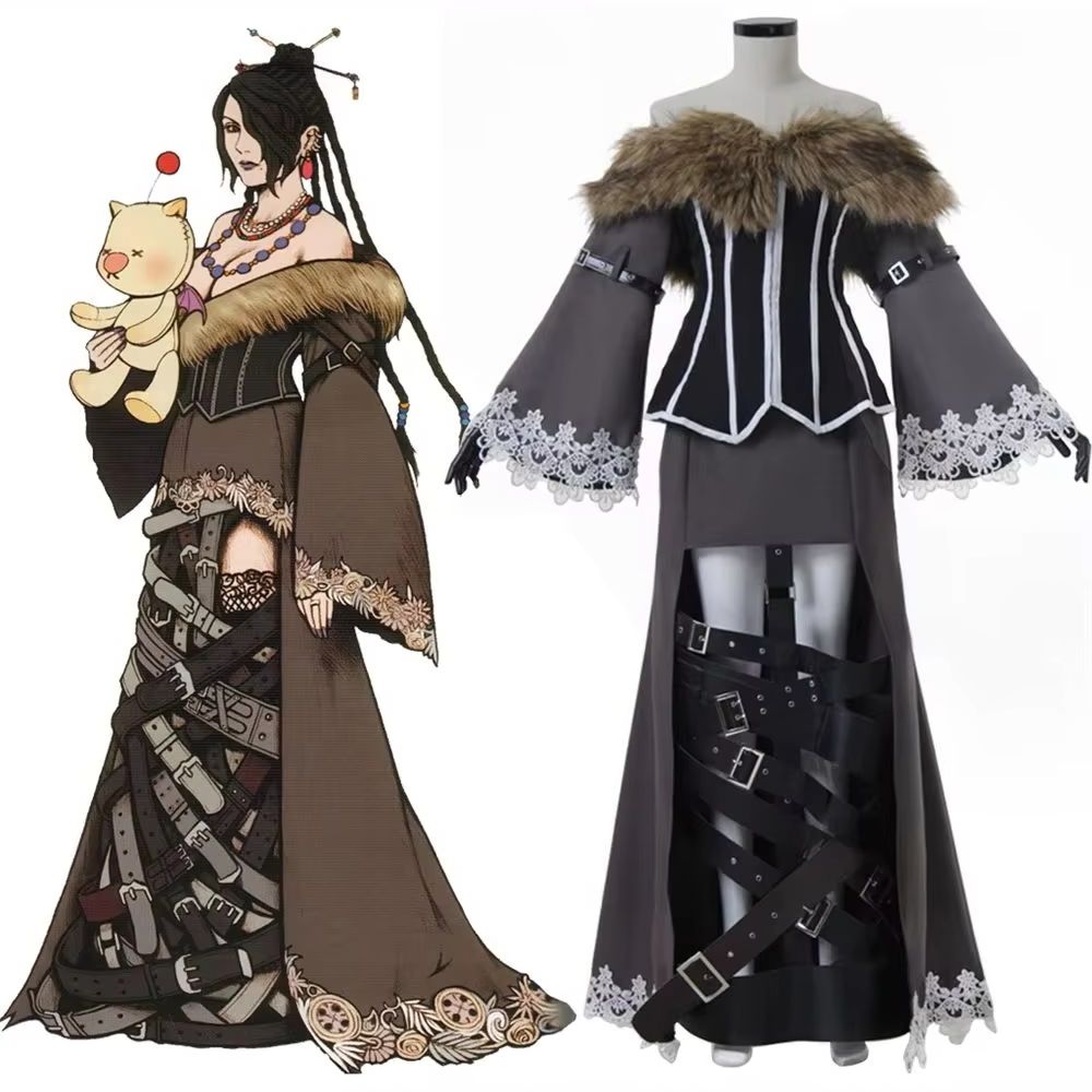 Jogo ffx lulu cosplay preto ma - Retro Gaming Kit avaliação e preço