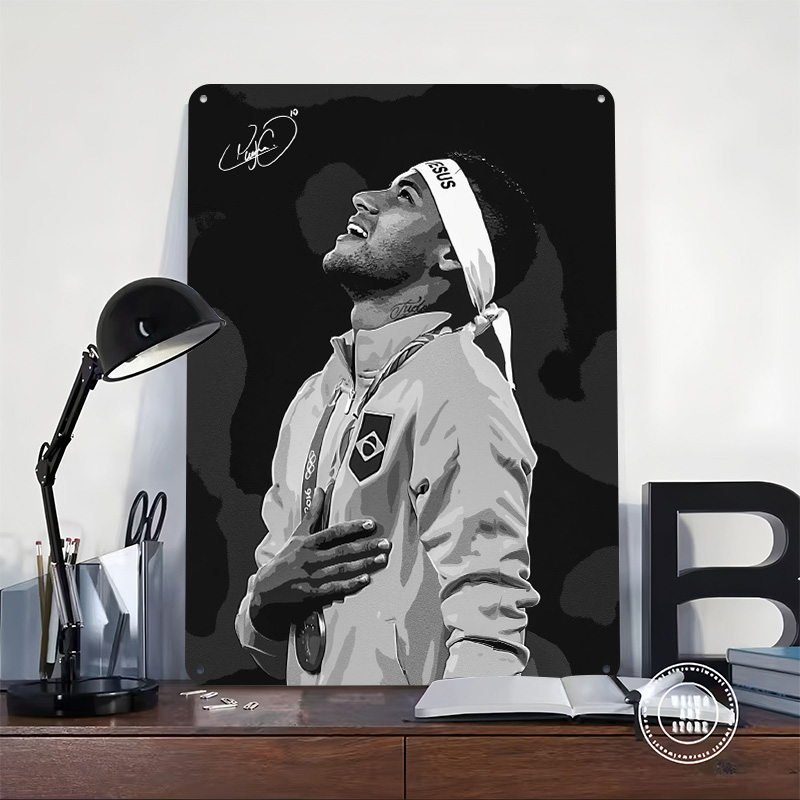 Neymar Jr. Placa de Metal Vint - Retro Poster Gaming avaliação e preço