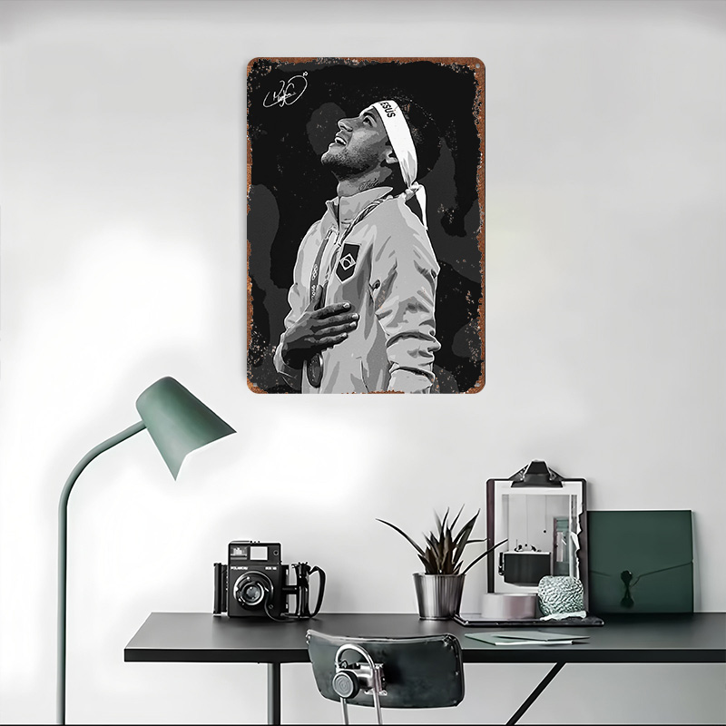 Neymar Jr. Placa de Metal Vint - Retro Poster Gaming avaliação e preço