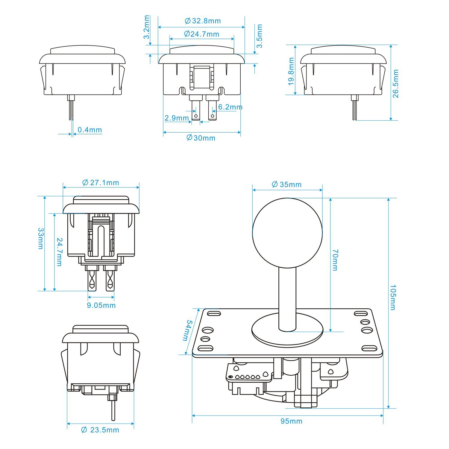 Kit DIY de Arcade para 2 Jogad - Arcade Button Kit avaliação e preço