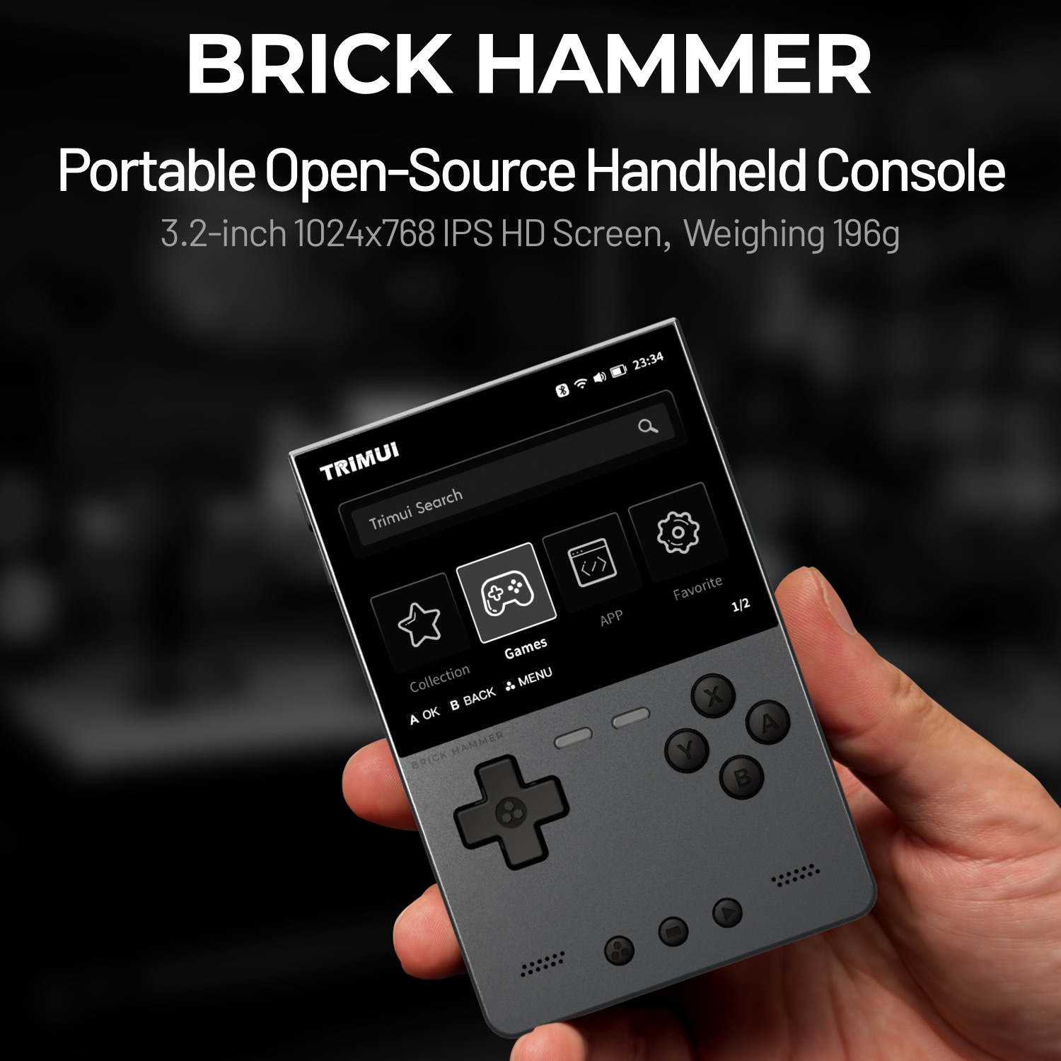 Trimui tijolo martelo retro ha - Retro Gaming Mobile avaliação e preço