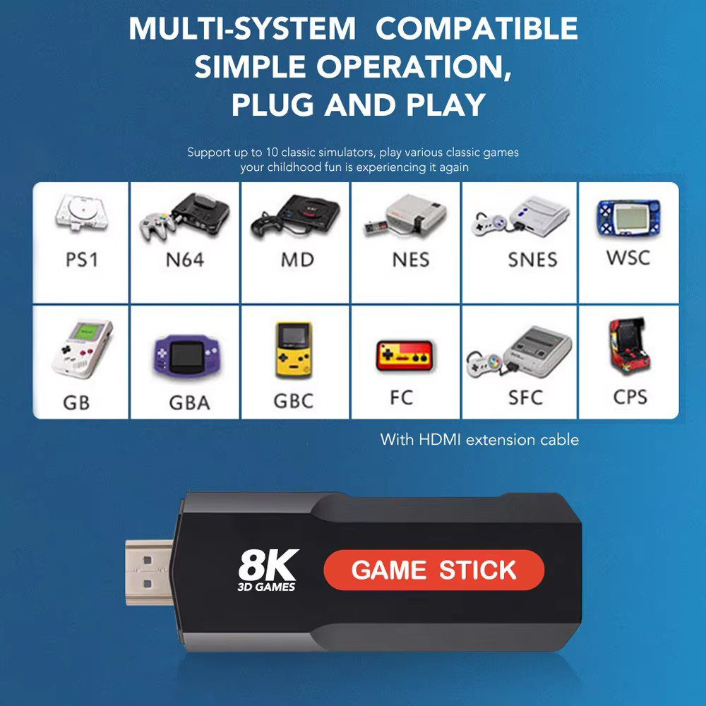 Console de Jogos X2 Game Stick - Retro Gaming Theme avaliação e preço